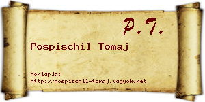 Pospischil Tomaj névjegykártya